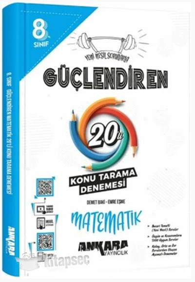8.SINIF MATEMATİK GÜÇLENDİREN 20 DENEME ANKARA YAYIN ürün görseli