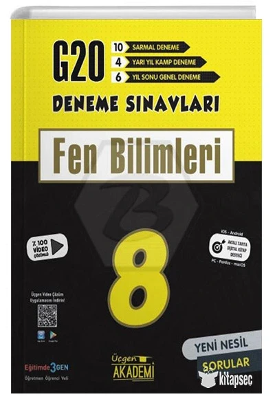Üçgen 8.Sınıf Fen Bilimleri 20 Deneme Sınavı ürün görseli