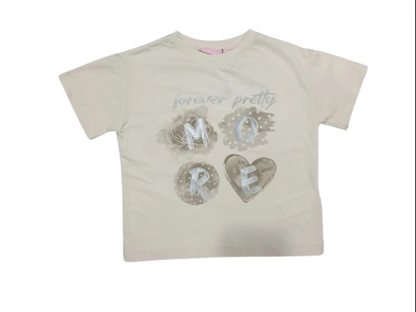 MORE BASKILI KIZ T-SHIRT - Resim 2