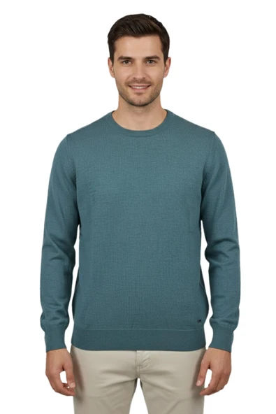 Erkek Spor Sıfır Yaka Regular Fit Kazak BGL-ST04953 ürün görseli