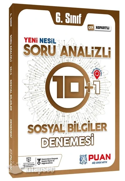 Puan 6.Sınıf Sosyal Bilgiler Denemesi 10+1 Soru Analizli ürün görseli 1