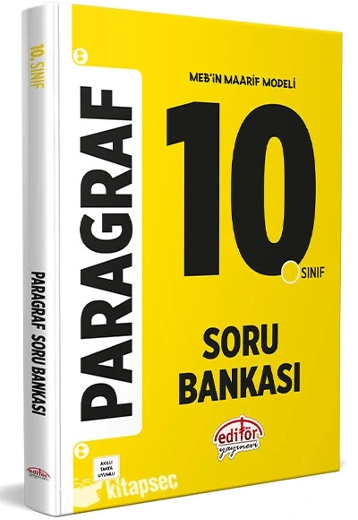 EDİTÖR 10.SINIF PARAGRAF SORU BANKASI ürün görseli 1