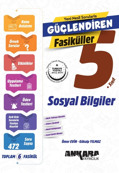 5.SINIF SOSYAL BİLİGLER GÜÇLENDİREN FASİKÜLLER ANKARA YAYIN ürün görseli
