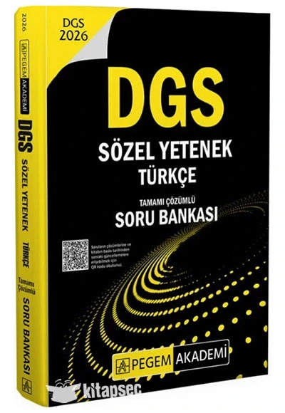 Pegem 2026 Dgs Sözel Yetenek Çözümlü Soru Bankası ürün görseli