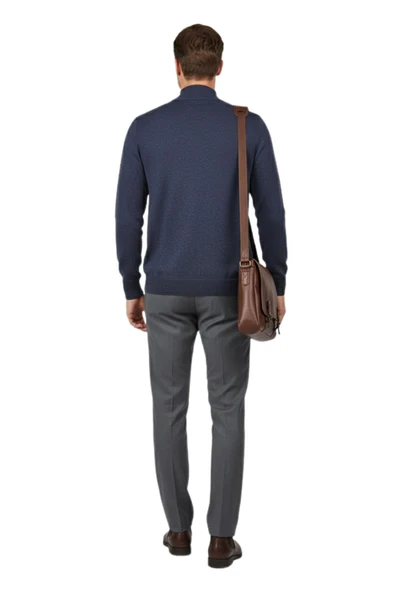 Erkek Yarım Balıkçı Yaka Regular Fit Kazak BGL-ST04954 - Resim 9