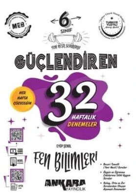 6.SINIF FEN BİLİMLERİ GÜÇLENDİREN 32 HAFTALIK DENEMELER ANKARA YAYIN ürün görseli 1