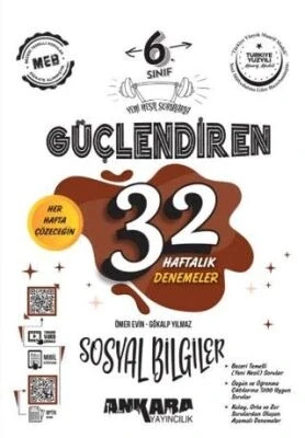 6.SINIF SOSYAL BİLGİLER GÜÇLENDİREN 32 HAFTALIK DENEMELER ANKARA YAYIN ürün görseli