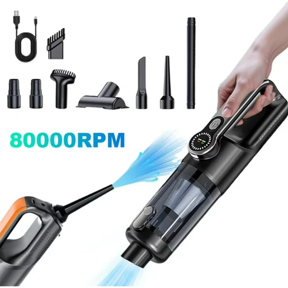 Ozmik ST-126Plus Yüksek Güçlü El Tipi Süpürge 18000Pa Emme Gücü Şarj Edilebilir Numaratör Hediye - Resim 9