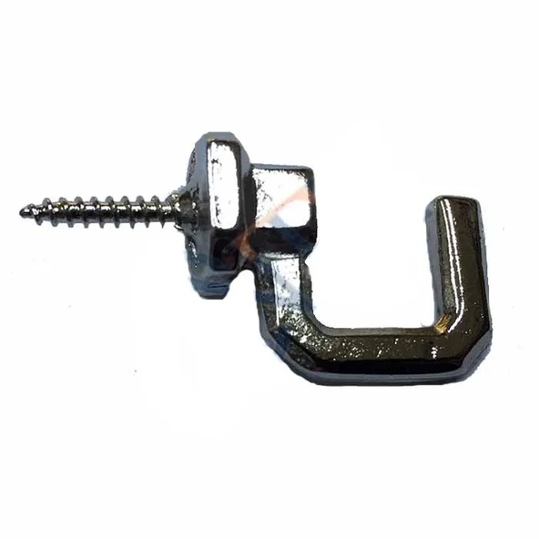 Vidalı Kanca, Askı Büyük - 15x23mm, Nikel - 1 Adet ürün görseli 1