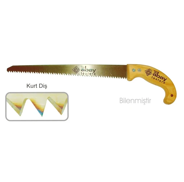 Abay Kurt Diş Bağ Testere 35 cm - Ahşap Sap - Resim 2