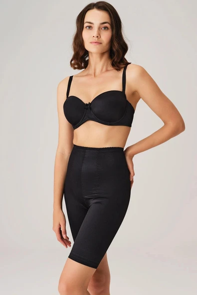 Arias Closet Toparlayıcı Bel ve Bacak İnceltici Dikişli Uzun Paçalı Orta Bel Sıkı Şort Korse ürün görseli 1