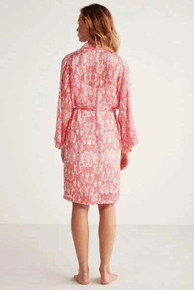 Penye Mood Desenli Sabahlık Takım - Resim 3