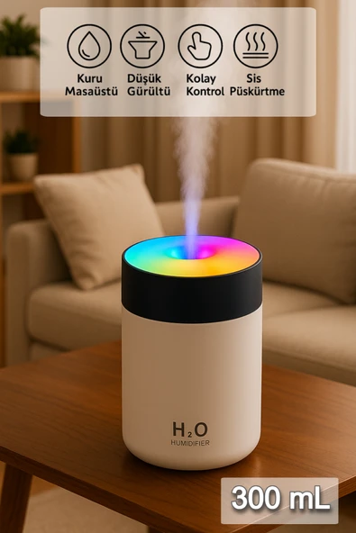 Portatif Taşınabilir Hava nemlendirici RGB Araç Ev Ofis Uyumlu Aroma Yayıcı Mini Hava Nemlendirici ürün görseli 1