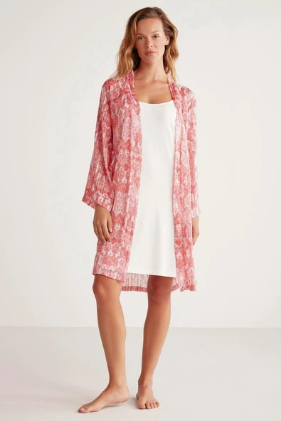 Penye Mood Desenli Sabahlık Takım ürün görseli