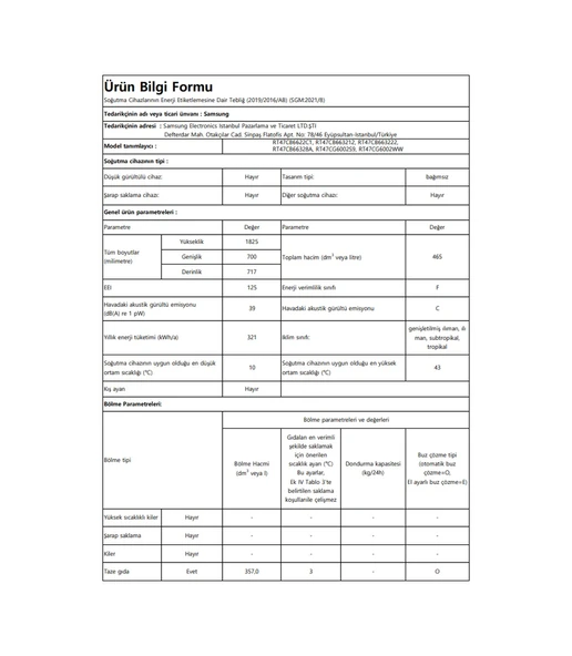 Samsung RT47CB66328ATR 465 L Çift Kapılı No Frost Buzdolabı - Resim 7