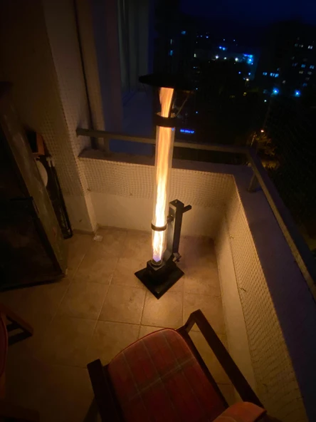 YAKIT AYARLI Füze Pelet Sobası Tekerli 170 Cm Uzunluk - Resim 3