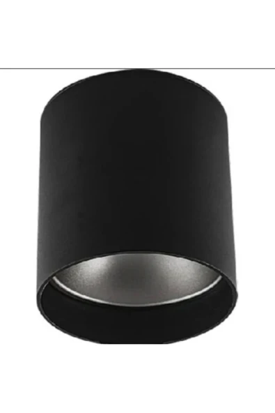 Cata Foça Siyah-Platin Yuvarlak Sıva Üstü Armatür GU-10 Duylu (Ampulsüz) ürün görseli