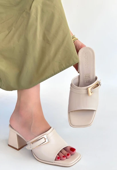 Ziva Bej Cilt Topuklu Terlik ürün görseli 1