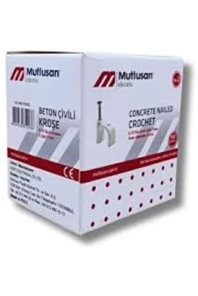 STOREMAX metrashop Mutlusan Beton Çivili Kablo Tutucu, Kroşe Beyaz, 100 Adet (3 NO) shopbuyx 1113377 - Resim 3