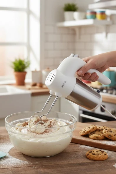 SMX-2774 El Mikseri – BEYAZ-200 W, 5 Kademe Hız - Resim 4