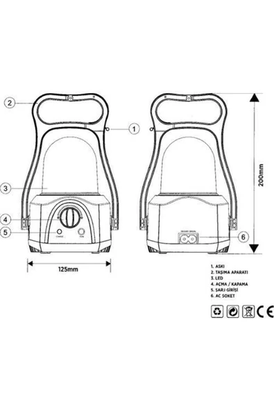 Cata Ct-9950 Abant Gemici Feneri Dimmerli - Resim 3