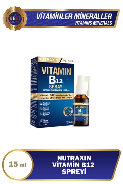 Nutraxin Vitamin B12 Sprey 15 ml ürün görseli