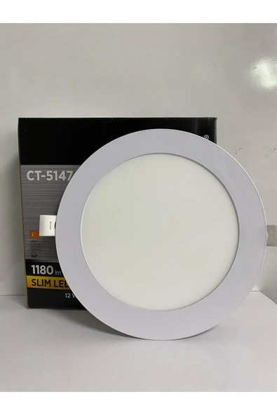 Cata Ct-5147 Slım Panel Led Armatür 12w Beyaz ürün görseli