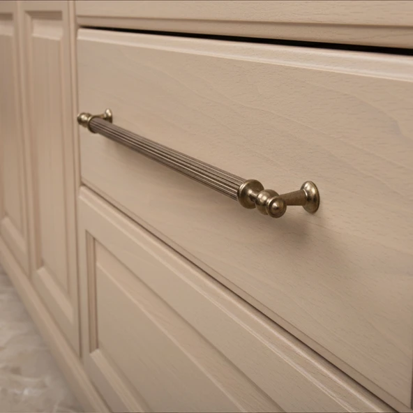 Nesil Çizgili 288 mm Bronz Metal Mobilya Kolu Mutfak Dolabı Çekmece Kapak Kulpu Kulp Tasarımı - Resim 9