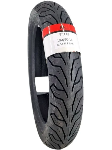 Billas 100/90-14TL (TUBELESS - DUBLEKS) BL034 MOTOSİKLET LASTİĞİ ürün görseli 1