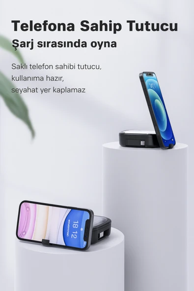 6 IN1 Çok İşlevli Seyahat Seti Çevirici Makaralı C Tipi C/Mikro/iOS ile USB Adaptör Kiti 60W - Resim 5