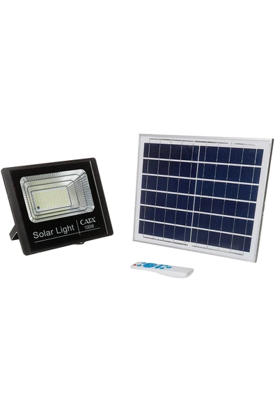 Cata Ct-4648 100w 6400k Beyaz Kumandalı Led Solar Projektör - Resim 3