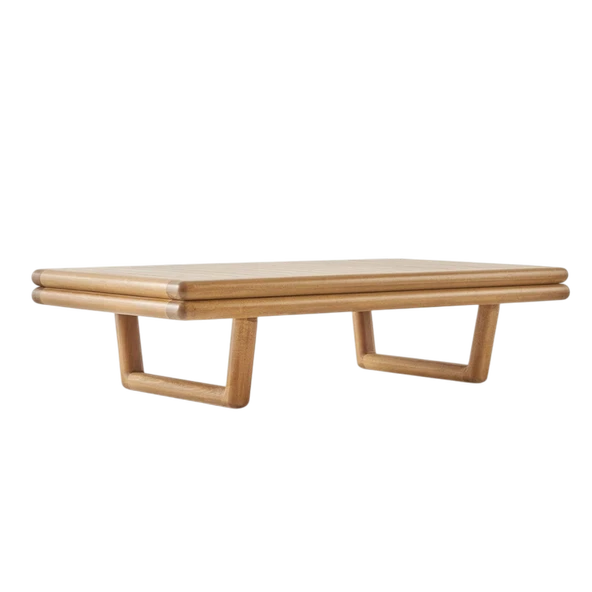 Bahçeme Tibet Ahşap Sehpa 140x80x36 cm - Kayın Grubu Bahçe Balkon Sehpası - Resim 3