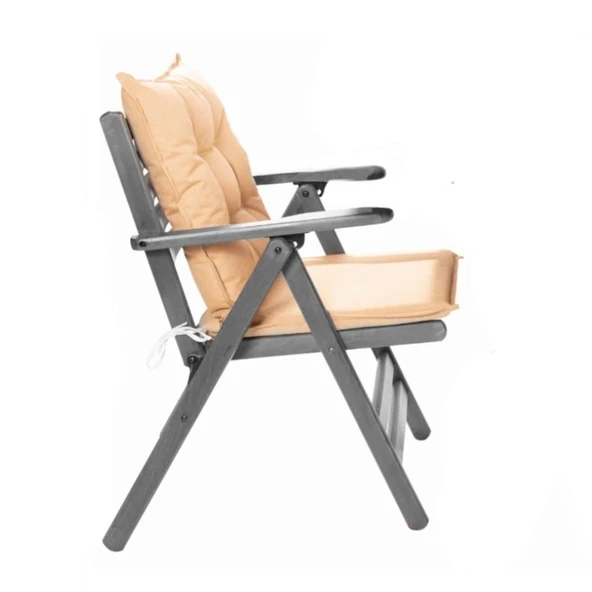 Bahçeme Sandalye  Minderi London Düğmeli Model - Oturum: 46x46x5 Sırt: 49x46x10 Yeşil ürün görseli 1