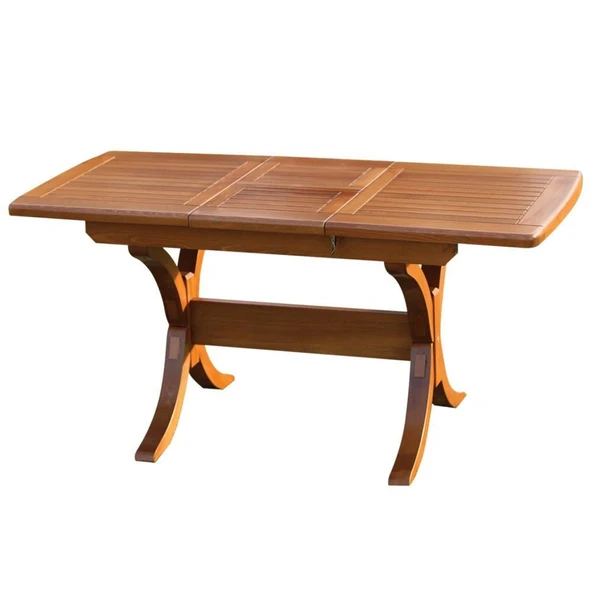 Bahçeme Avşa Side Ahşap Bahçe Balkon Takımı: 90x180 + 50 cm Uzayan Masa & 8 Katlanır Sandalye - Resim 9