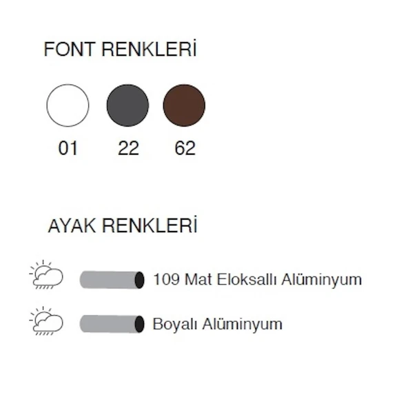 Papatya Bambo Koltuk - Boyalı Alüminyum Ayak & Kahve Rattan Desen - Resim 8