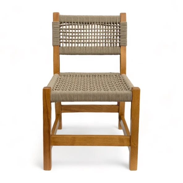 Bahçeme Taksim 7 Kişilik Kestane Bahçe Takımı: 4 Sandalye + 100X180 Masa + 40X180 Bank - Resim 9