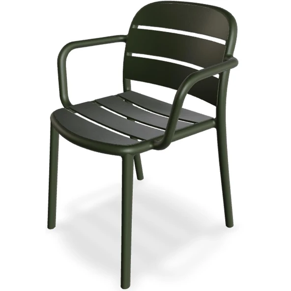 Papatya Beykoz Koltuk Açık Gri - Plastik Bahçe Balkon Mutfak Sandalyesi - Resim 7