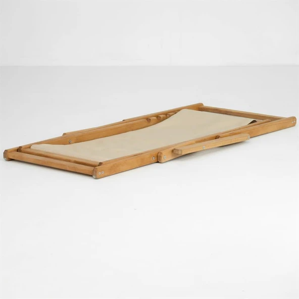 Mobeva Flat Kayın Ahşap Şezlong - Dış Mekan Şezlongu - Resim 3