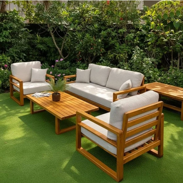 Bahçeme Nişantaşı (Mykanos) Bahçe Koltuk Tekli - Kestane İç Ve Dış Mekan Koltuğu (Minderli) - Resim 7