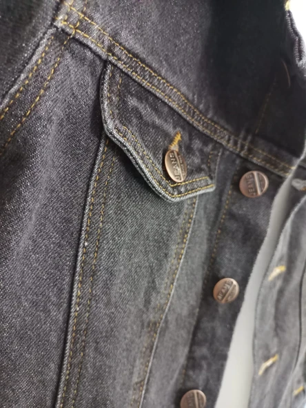 Çocuk Kot Ceket / Antrasit - Resim 3