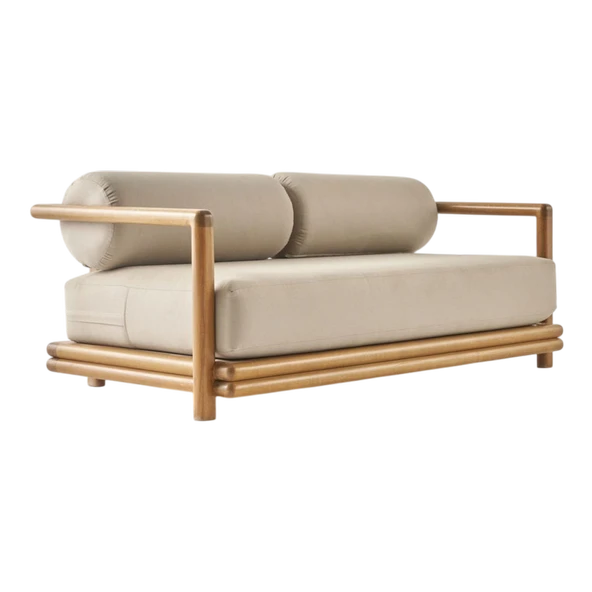 Bahçeme Tibet Ahşap Oturma Grubu Minderli - Masif Kayın 5 Kişilik Koltuk Takımı - Resim 8