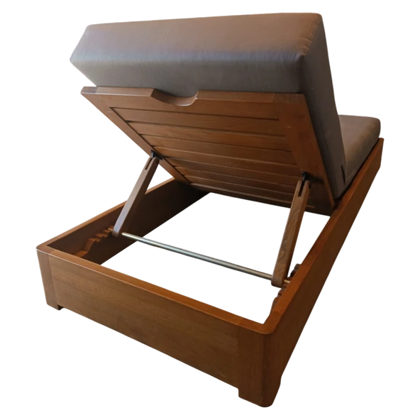 Bahçeme Malta Ahşap Şezlong - Masif Kayın - Plaj Havuz Bahçe Şezlongu - Resim 6