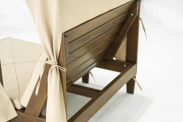 Mobeva Vendy Çocuk Şezlong - Bahçe Teras Balkon Şezlongu - Çam Masif Ahşap - Resim 7