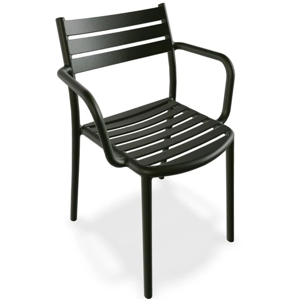 Papatya Hisar Koltuk Küllü Kahve - Plastik Bahçe Balkon Mutfak Sandalyesi - Resim 8