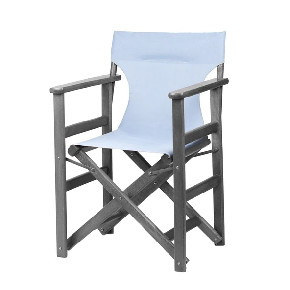 Bahçeme Yonetmen Ve Rejisör Sandalye Için Pvc Kumaş Set - Tek Parça Gri - Resim 3