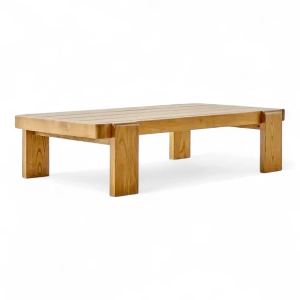 Bahçeme Tokyo Ahşap Orta Sehpa 75x140x36 cm - Kestane Grubu Bahçe Balkon Sehpası ürün görseli 1