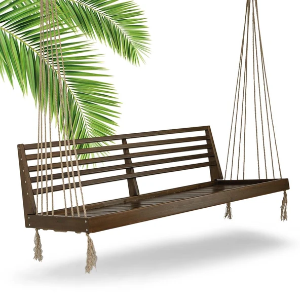 Mobeva Mome İkili Ladin Ahşap Salıncak -Tavana Asmalı Salıncak -Lacivert - Resim 8