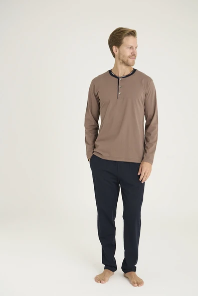 Kocabey 9245 Erkek Midi Yaka Pijama Takım - Resim 6