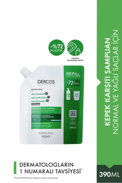 Vichy Dercos Anti Dandruff Normal ve Yağlı Saçlar İçin Kepek Karşıtı Şampuan Refill 390 ml - Resim 8