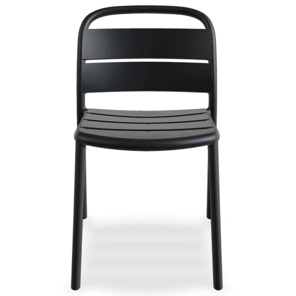 Papatya Balat Koltuk Açık Gri - Plastik Bahçe Balkon Mutfak Sandalyesi - Resim 3